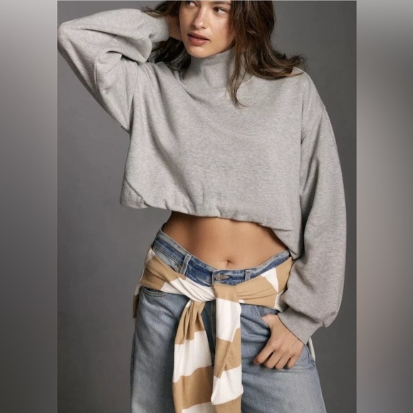Pilcro Anthropologie Jumper Cropped Turtleneck Sweater - Picture 1 of 12